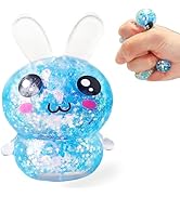 Bunny Sugar Squishy Stress Balls for Kids and Adults, Glitter Sensory Bunny Squishy Ball, Slow Ri...