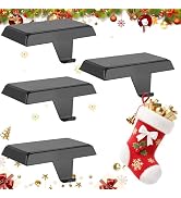 Doitory Christmas Stocking Holder Hanger for Mantle,4 Pack for Xmas Decorations Lightweight and A...