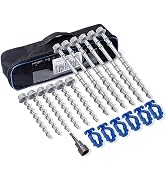 Homeon Wheels Aluminum Ground Anchors Non-Rust Cast Tent Stakes Heavy Duty Metal Tent Stakes Pegs...