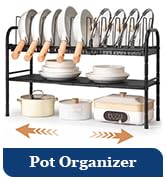 HULISEN Pots and Pans Organizer Under Cabinet