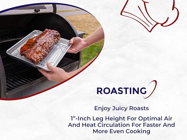 air fryer rack, small baking sheet, rib rack, cookie sheets for baking nonstick set