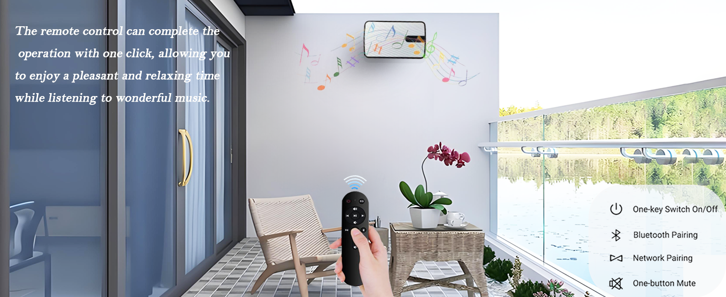 Bluetooth wall mount speakers