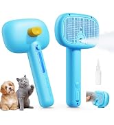 ROJECO 3-in-1 Pet Steam Brush for Cats&Dogs - Detangling Comb with Adjustable Mist, Handheld Desh...