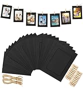 jijAcraft 20 Pcs Paper Photo Frames,4"x6" Black Cardboard Picture Frames,DIY Picture Frames with ...
