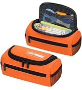 ECHSRT Large Pencil Case Organizer, Big Capacity U-Shaped Pen Pouch, Orange | 1000D Oxford fabric...