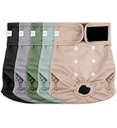 5Pcs Washable Reusable Female Dog Diapers Puppy Doggy Doggie Diapers for Female Dogs Small Medium...