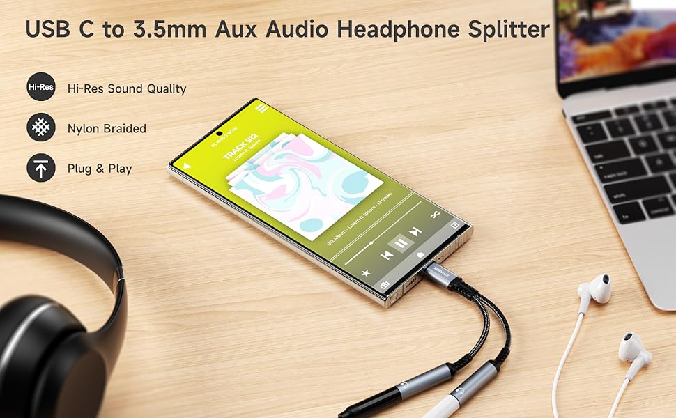 usb c headphone splitter