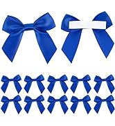 AIMUDI Royal Blue Satin Ribbon Bows 2" Self Adhesive Satin Bows for Gift Wrapping Premade Ribbon ...