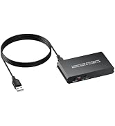 CAMWAY Analog to Digital Audio Converter - 3.5mm to ARC, RCA to ARC for Old TV,Computer,MP3 Playe...