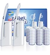 Hohoky Disposable Toilet Brush Cleaning System, Two Sets of Wands and 60p Refills Pads Replacemen...