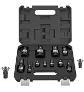 OTLOOMTBT 11PCS Impact Socket Adapter Set & Swivel Socket Set - Chrome Moly Steel, Full Size Adap...