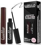 Luxillia (Brown + Black) Magnetic Eyeliner for Magnetic Eyelashes, Upgraded Strongest Hold, Most ...
