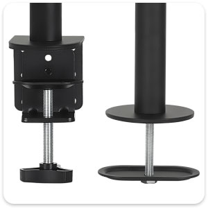 clamp grommet monitor mount