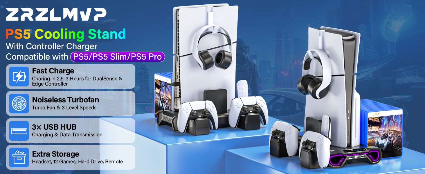 ps5 cooling station for ps5 slim and ps5 pro