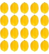 ZhangyiHot 20Pcs Yellow Lemon Mini Fake Lemon Fruit, Artificial Fruits Decorative Accessories Dec...