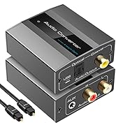 VPFET Analog to Digital Audio Converter RCA to Optical with Cable 3.5mm AUX Jack Toslink and Coax...