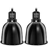 ReptiKing Reptile Light Fixture, 2-Pack 5.5'' Deep Dome for Reptile Light/Heat Lamp/UVB Light, 5....
