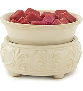 Candle Warmers ETC 2-in-1 Candle and Fragrance Warmer for Warming Scented Candles or Wax Melts an...