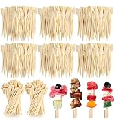 Acshio 2000 Pieces Bamboo Skewers for Appetizers, 3.5 Inch Bamboo Paddle Wood Picks, Wide Flat Na...