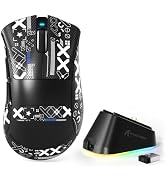 MAMBASNAKE Attack Shark V3 PRO 62g Superlight Wireless Gaming Mouse,RGB Charging Dock,BK52820 Tri...