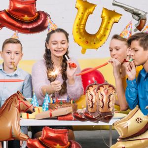 cowboy foil balloons