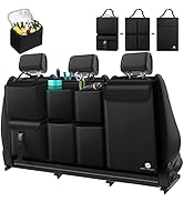 Hanging Car Trunk Organizer with Cooler, Large Pockets, Zippers Detachable Seat Back Waterproof C...