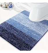 Arotive Microfiber Toilet Rugs U-Shaped, Shaggy Soft and Absorbent Bathroom Rugs, Non-Slip, Thick...