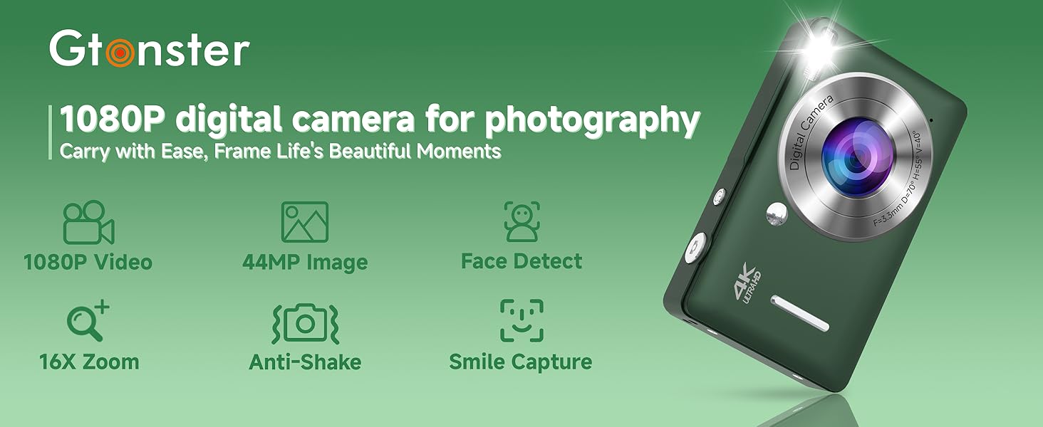small digital camera vintage,1080p green digital camera for kids,small digital camera vintage