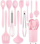 Kitchen Utensils Set-12 Pieces Silicone Cooking Utensils Set (Dishwasher Safe) 392°F Heat Resista...