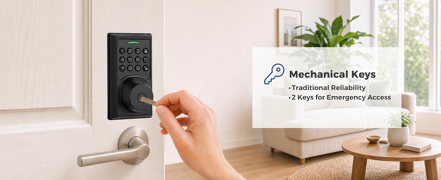 Mechanical Key Unlock Smart Lock