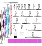 ZYNYXY 33PCS Ergonomic Diamond Art Pen Kits, with Multifunctional Metal Thin 1~15, 20, 25, Tips f...