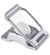 Yuzxaun Egg Slicer for Hard Boiled Eggs, Stainless Steel Wire, Heavy Duty Aluminium Egg Cutter Di...