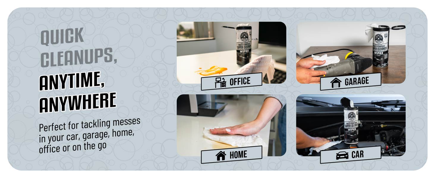 Chemical Guys Auto Detailing Wipes - Convenient Interior Cleaner for Cars, Trucks, and SUVs