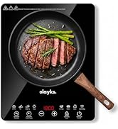 olayks Protable Induction Cooktop, 1800w Hot Plate Electric Stove with Child Safety Lock, Timer, ...