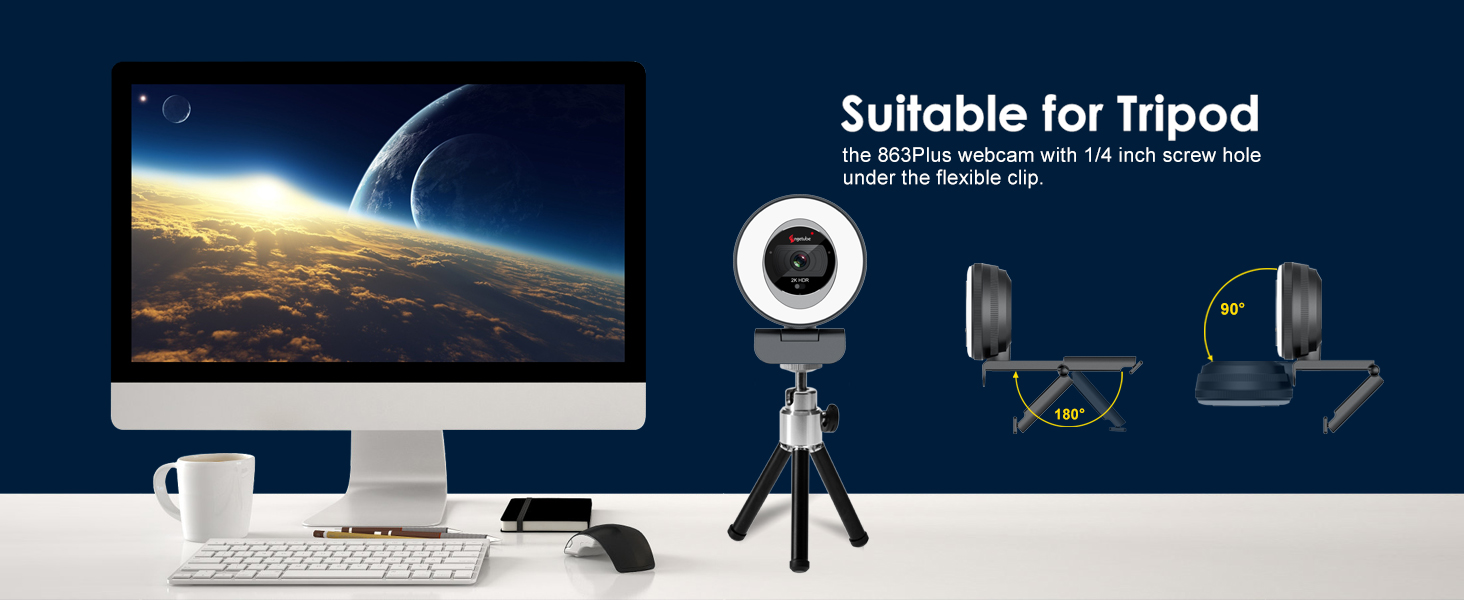 webcam with tripod hole