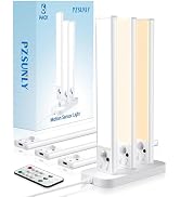 PZSUNLY Under Cabinet Lighting with Charging Station,Motion Sensor Light Indoor with Remote,3colo...