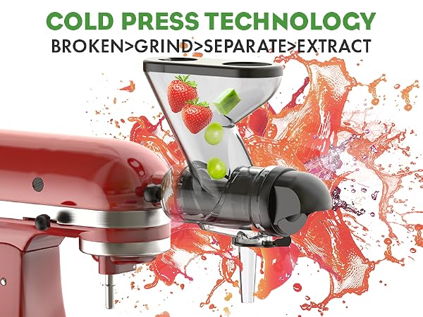 Masticating Juicer Attachment for KitchenAid Stand Mixer
