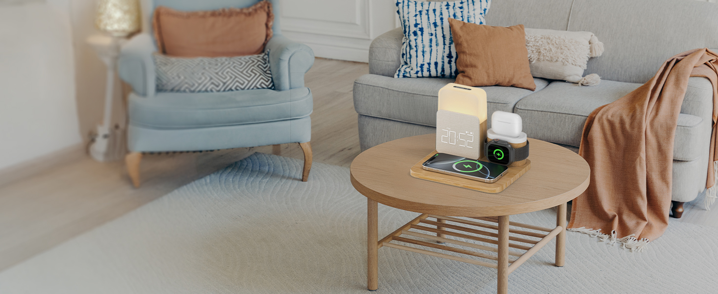 alarm clock phone charger