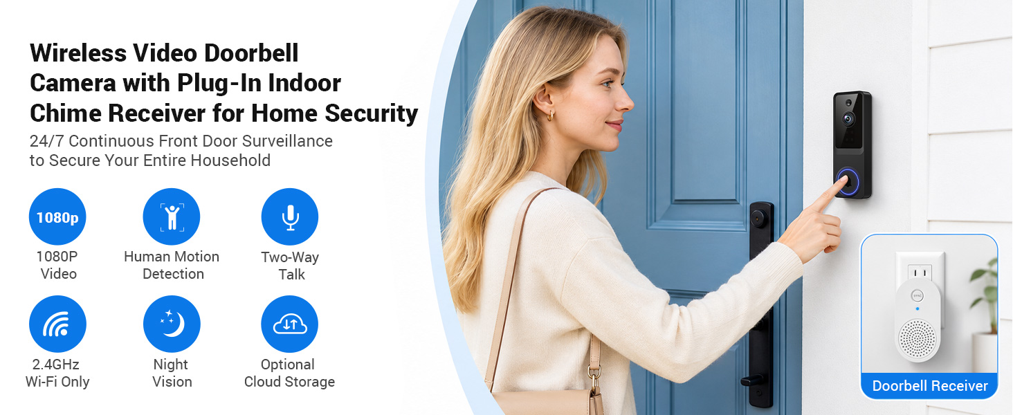 Wireless video doorbell