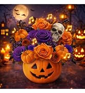 APOTODITO Halloween Bouquet Card with Music and Lights, Halloween Card with Skeleton, Halloween G...