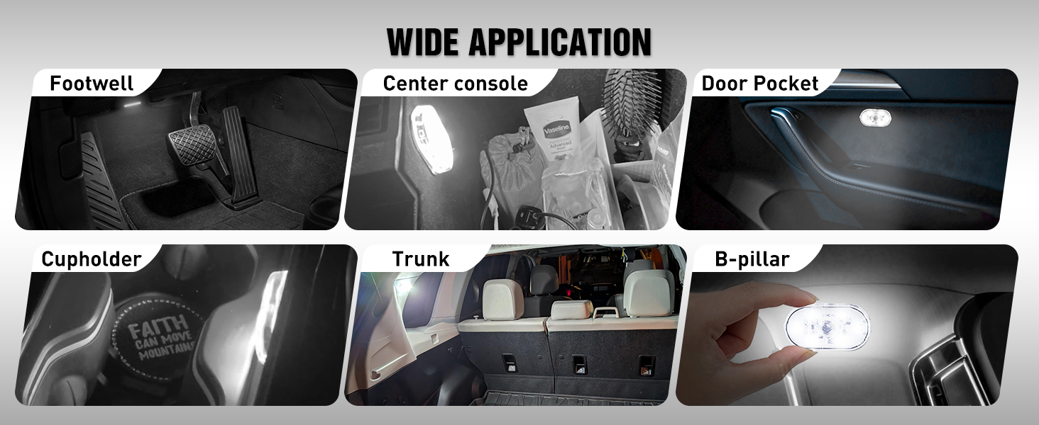 Nilight Wireless Magnetic white LED Interior Lights wide application