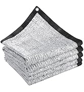 10' x 14' 70% Reflective Aluminet Shade Cloth - Durable Sun Protective Shade Covers with Grommets...