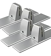 Sneeze Guard Clamp Bracket 4 Pcs Shield Base for Countertops, Heavy Duty Aluminum Partition Stand...
