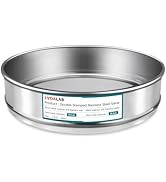 LVDALAB 304 Stainless Steel Mesh Lab Sieve, 100 Mesh (0.15mm) Aperture Test Sieve, 7.9Inch(20cm) ...