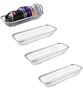 4Pack Stainless Steel Tumbler Cup Lid Organizer Inside Cabinet, Mason Jar Lid Holder, Rectangular...