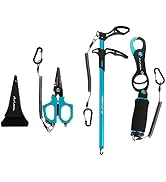 FLISSA Fishing Tool Kit - Fish Lip Gripper with Scale, Multifunction Braided Line Scissors, Fish ...