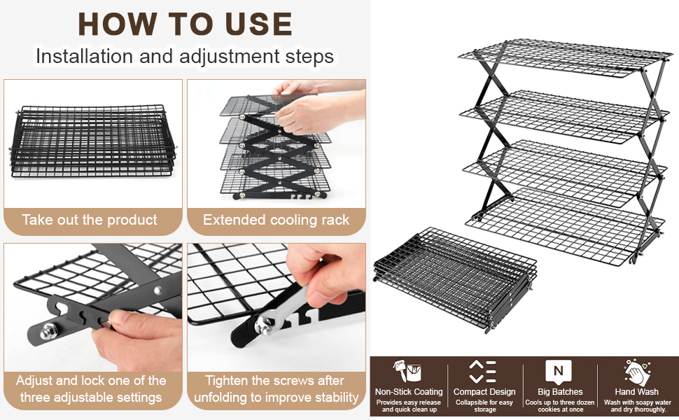 adjustable cooling rack