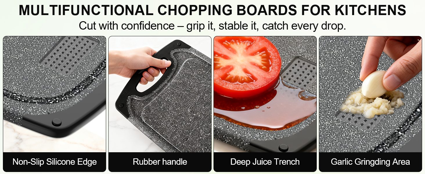 Multifunctional chopping boards for kitchens