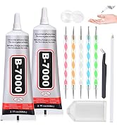 B-7000 Clear Glue Adhesive for Crafting, Industrial Strength Semi Fluid B7000 Glue with Precision...