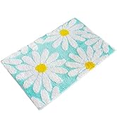 Eanpet Green Bathroom Rugs Non-Slip Daisy Bath Mat for Bathroom Soft Bath Rugs Floor Mats Carpet ...
